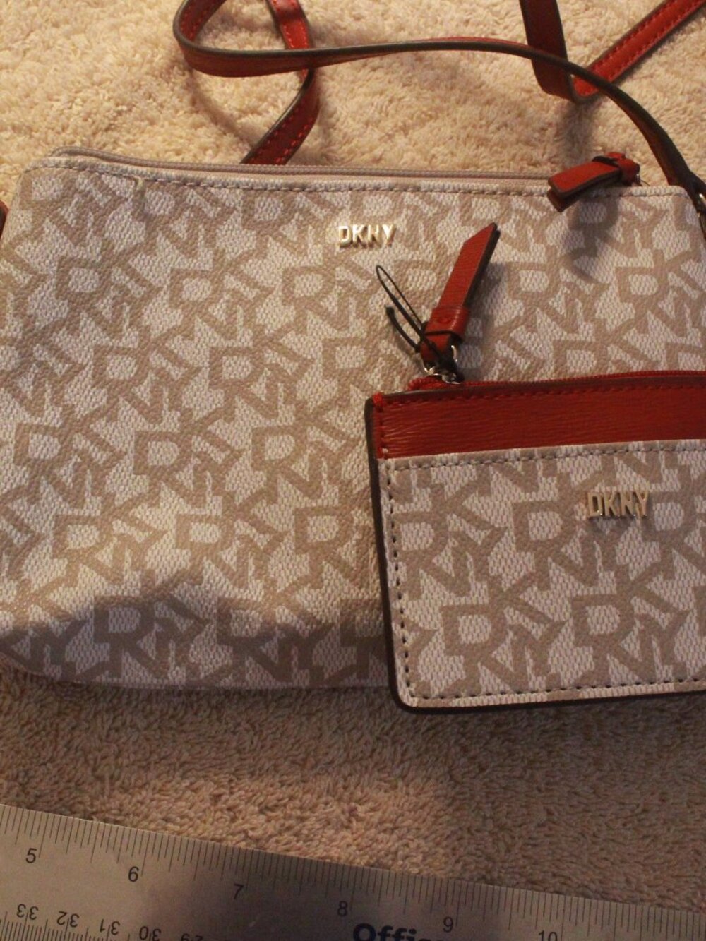 DKNY Logo Crossbody with Matching Card Case